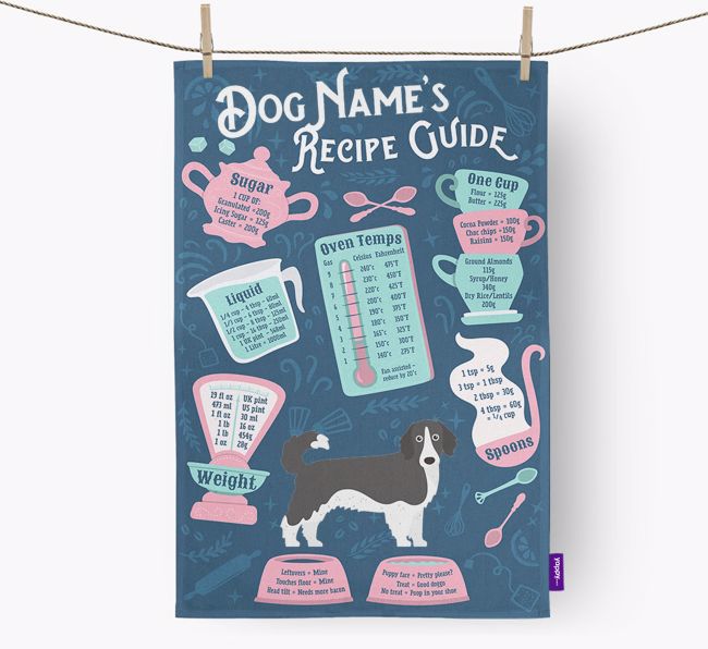 'Recipe Measurements Guide' - Personalized {breedFullName} Tea Towel